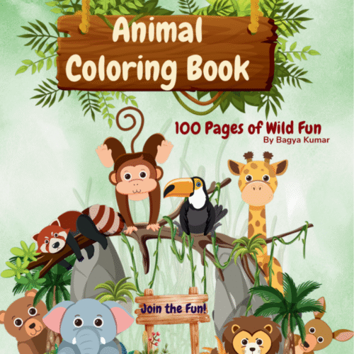 Animal Coloring Book - 100 Pages