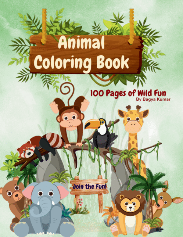 Animal Coloring Book - 100 Pages
