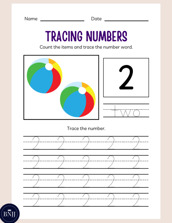 Numbers Work Book